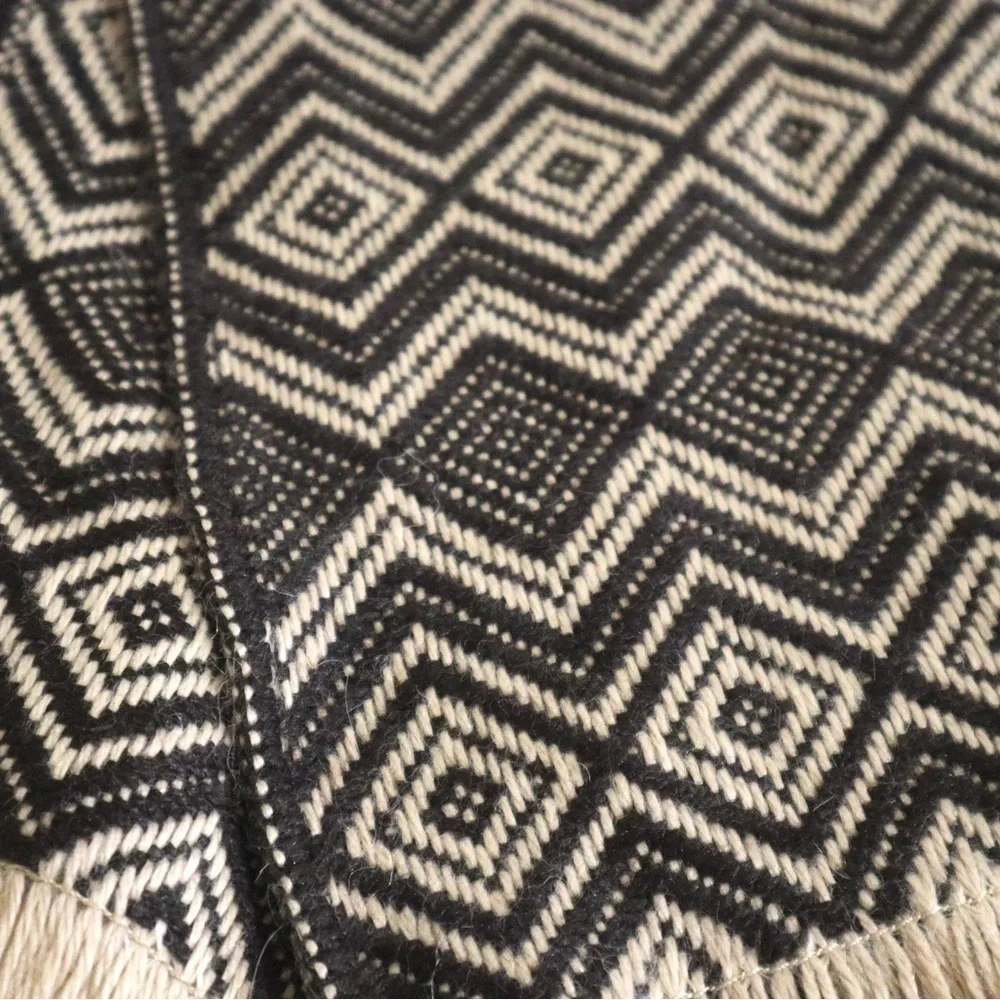 Original Alpaca Wool‎ Blend Scarf Brown & Camel Color Unisex